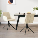 vidaXL Eetkamerstoelen draaibaar 2 st fluweel blauw