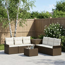 vidaXL Bankstel 8 st Zwart Poly Rattan en Staal
