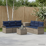 vidaXL Bankstel 8 st Zwart Poly Rattan en Staal