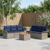 vidaXL Bankstel 8 st Zwart Poly Rattan en Staal