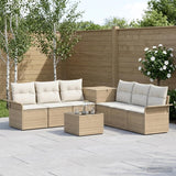 vidaXL Bankstel 8 st Zwart Poly Rattan en Staal