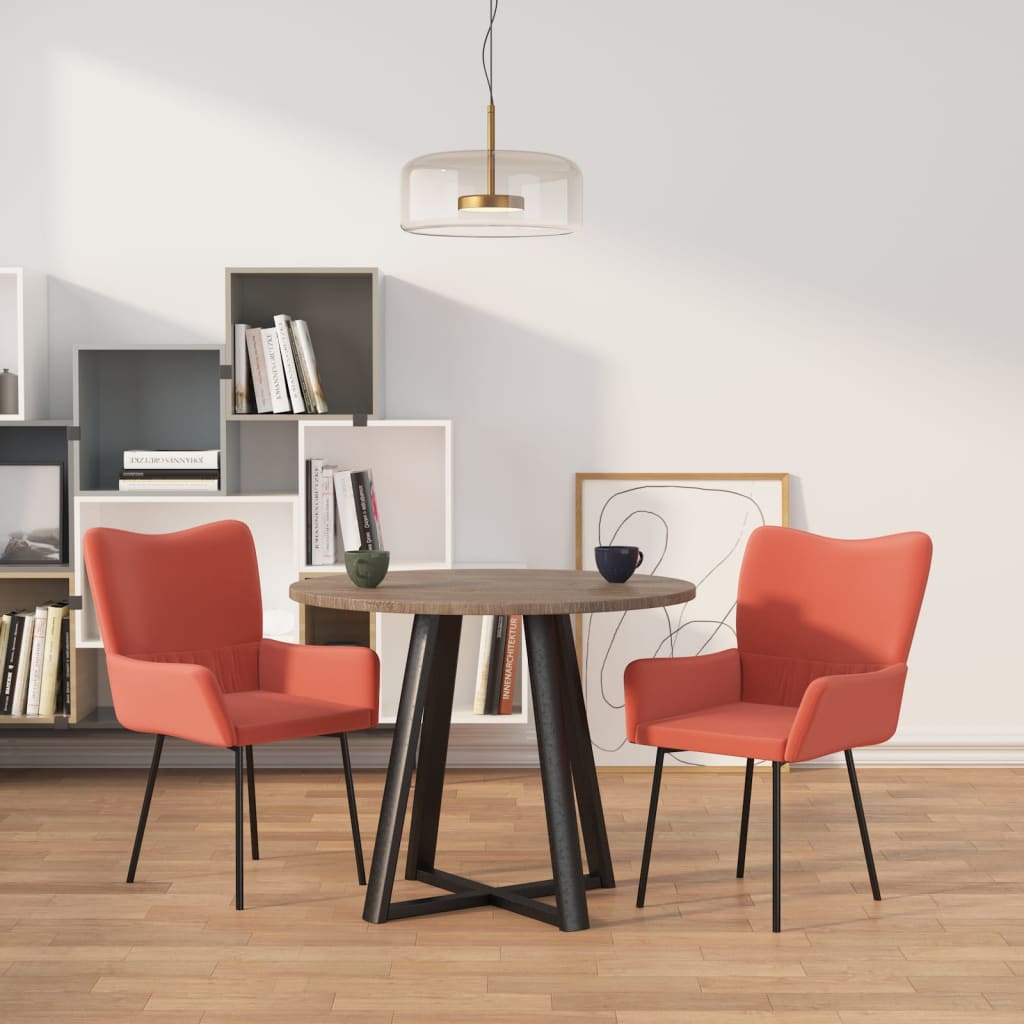 vidaXL Eetkamerstoelen 2 st fluweel donkergroen