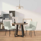 vidaXL Eetkamerstoelen 2 st fluweel donkergroen