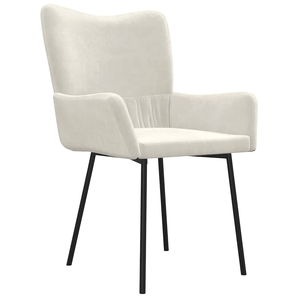 vidaXL Eetkamerstoelen 2 st fluweel donkergroen