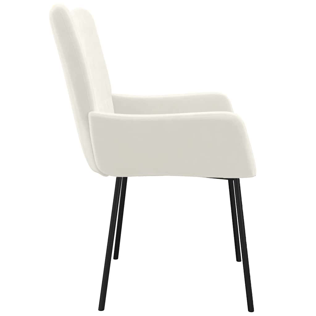 vidaXL Eetkamerstoelen 2 st fluweel donkergroen