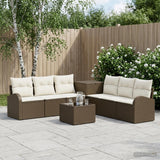 vidaXL Bankstel 8 st Zwart Poly Rattan en Staal