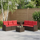 vidaXL Bankstel 8 st Zwart Poly Rattan en Staal