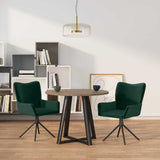 vidaXL Eetkamerstoelen draaibaar 2 st fluweel blauw
