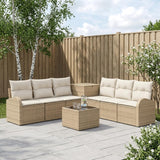 vidaXL Bankstel 8 st Zwart Poly Rattan en Staal