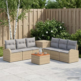 vidaXL Bankstel 8 st Zwart Poly Rattan en Staal