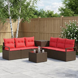 vidaXL Bankstel 8 st Zwart Poly Rattan en Staal