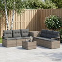 vidaXL Bankstel 8 st Zwart Poly Rattan en Staal