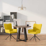 vidaXL Eetkamerstoelen draaibaar 2 st fluweel blauw