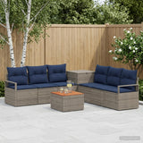 vidaXL Bankstel 8 st Zwart Poly Rattan en Staal