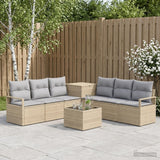 vidaXL Bankstel 8 st Zwart Poly Rattan en Staal