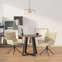 vidaXL Eetkamerstoelen draaibaar 2 st fluweel blauw
