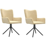 vidaXL Eetkamerstoelen draaibaar 2 st fluweel blauw