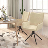 vidaXL Eetkamerstoelen draaibaar 2 st fluweel blauw