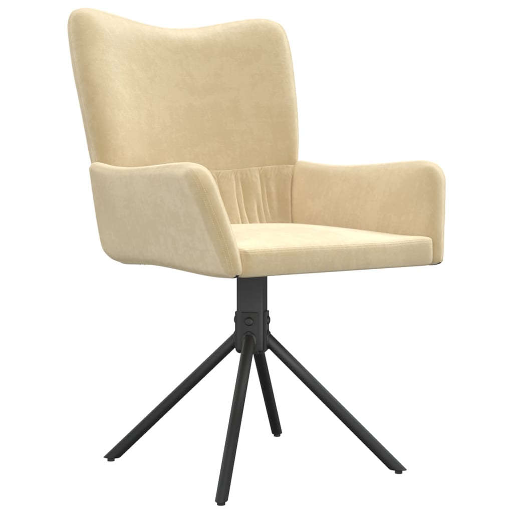 vidaXL Eetkamerstoelen draaibaar 2 st fluweel blauw