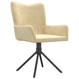 vidaXL Eetkamerstoelen draaibaar 2 st fluweel blauw