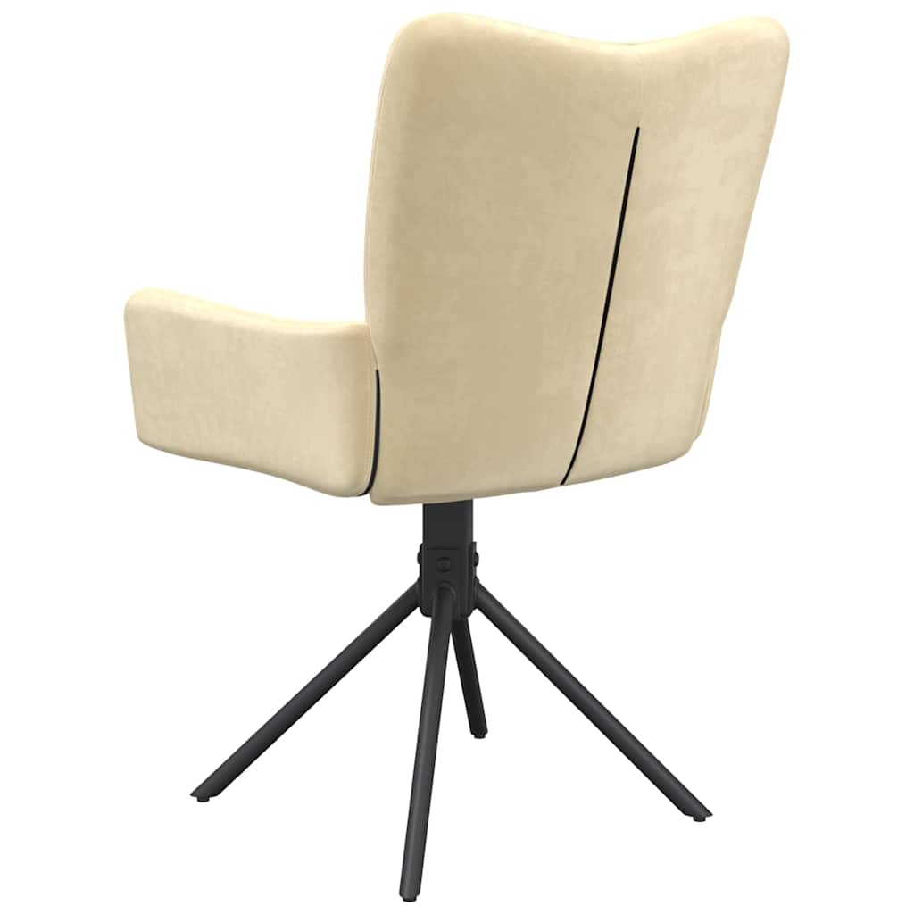 vidaXL Eetkamerstoelen draaibaar 2 st fluweel blauw
