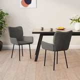 vidaXL Eetkamerstoelen 2 st fluweel lichtgrijs