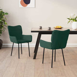 vidaXL Eetkamerstoelen 2 st fluweel lichtgrijs