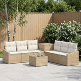 vidaXL Bankstel 8 st Zwart Poly Rattan en Staal
