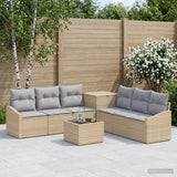 vidaXL Bankstel 8 st Zwart Poly Rattan en Staal