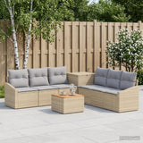 vidaXL Bankstel 8 st Zwart Poly Rattan en Staal
