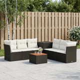 vidaXL Sofa set 8 pcs Black Poly Rattan and Steel