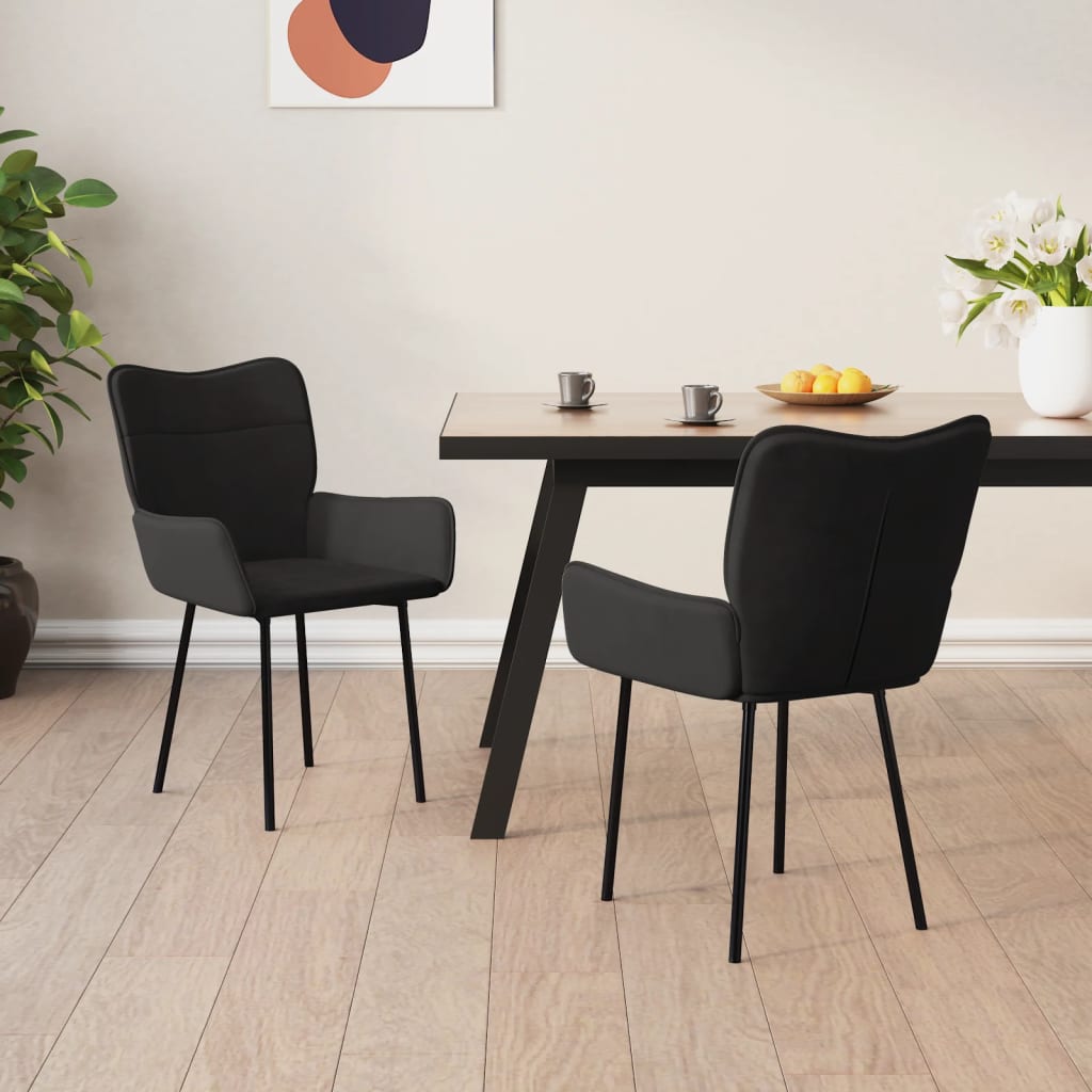 vidaXL Eetkamerstoelen 2 st fluweel lichtgrijs