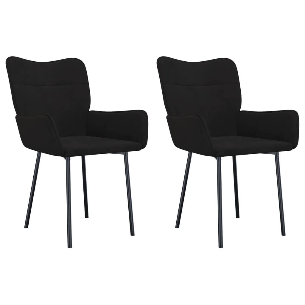 vidaXL Eetkamerstoelen 2 st fluweel lichtgrijs