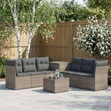 vidaXL Sofa set 8 pcs Black Poly Rattan and Steel
