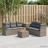 vidaXL Sofa set 8 pcs Black Poly Rattan and Steel