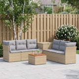 vidaXL Sofa set 8 pcs Black Poly Rattan and Steel