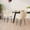 vidaXL Eetkamerstoelen 2 st fluweel lichtgrijs