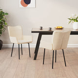 vidaXL Eetkamerstoelen 2 st fluweel lichtgrijs