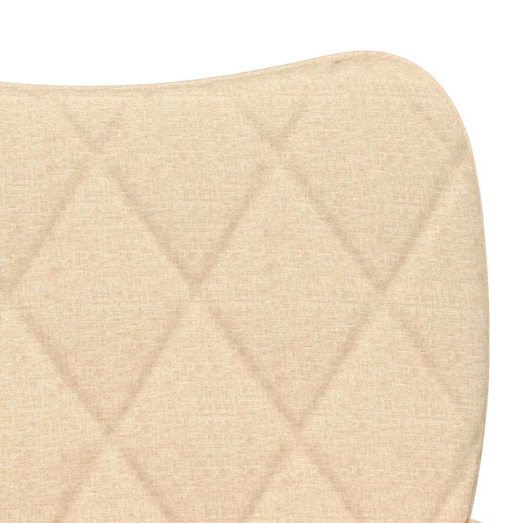 vidaXL Eetkamerstoelen 2 st stof crèmekleurig