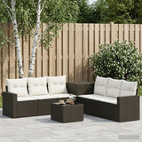 vidaXL 8-Piece Sofa Set Black Poly Rattan and Steel