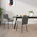 vidaXL Eetkamerstoelen 2 st stof crèmekleurig
