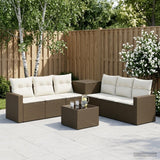 vidaXL 8-Piece Sofa Set Black Poly Rattan and Steel