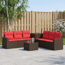 vidaXL 8-Piece Sofa Set Black Poly Rattan and Steel