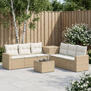 vidaXL 8-Piece Sofa Set Black Poly Rattan and Steel