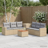 vidaXL 8-Piece Sofa Set Black Poly Rattan and Steel