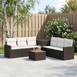 vidaXL Bankstel 8 st Zwart Poly Rattan en Staal
