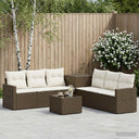 vidaXL Bankstel 8 st Zwart Poly Rattan en Staal