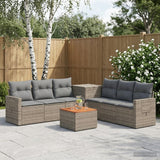 vidaXL Bankstel 8 st Zwart Poly Rattan en Staal