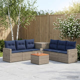 vidaXL Bankstel 8 st Zwart Poly Rattan en Staal