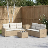 vidaXL Bankstel 8 st Zwart Poly Rattan en Staal